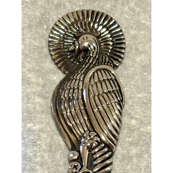 Godinger Silver Plate Thanksgiving Serving Spoon & Ladle Turkey Design EUC - Picture 6 of 7